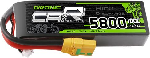 Ovonic 7.4V 100C 5800MAH 2S2P LIPO بطارية مع مكونات XT90-S ل RC Car Boat Truck Airplane Models in Kuwait