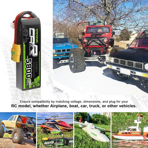 Ovonic 7.4V 100C 5800MAH 2S2P LIPO بطارية مع مكونات XT90-S ل RC Car Boat Truck Airplane Models in Kuwait