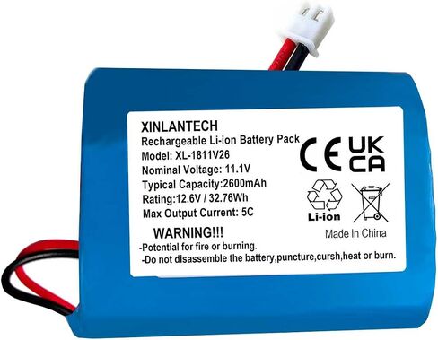 AOLIKES 11.1v 18650 3s1p 2600mAh Rechargeable Li-ion Battery Pack with Connector (1, XH2.54/2Pin) in Kuwait