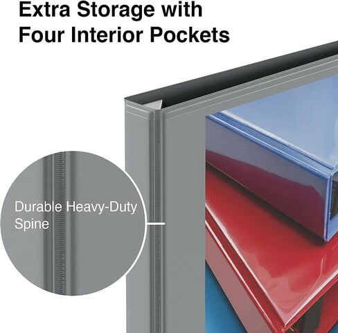 Staples Heaftict-Duty 1/2 inch 3 حلقات المجلدات ، الرمادي ، 3/حزمة (ST56327-CCVS) in Saudi Arabia