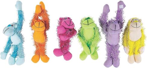 Fun Express Plush Neon Long Armed Gorillas Party Favors - 12 Pieces in Saudi Arabia