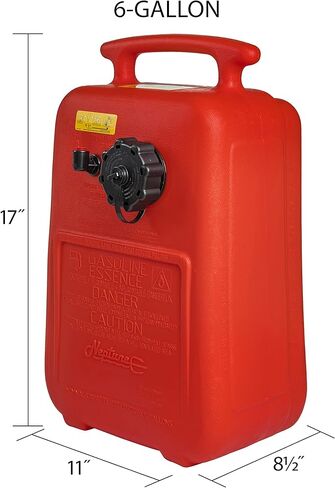 خزان الوقود سيبتر نبتون المحمول سعة 6 جالون، أحمر in Kuwait
