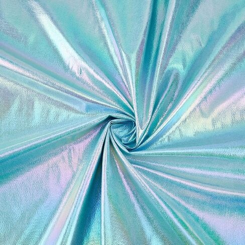 SUPERFINDINGS 53.94 inch Iridescent Fabric Shimmer Sewing Crafting Holograhic Fabric Costume Stage Perfomance Fabric for Clothing Patchwork Sewing Art in Saudi Arabia