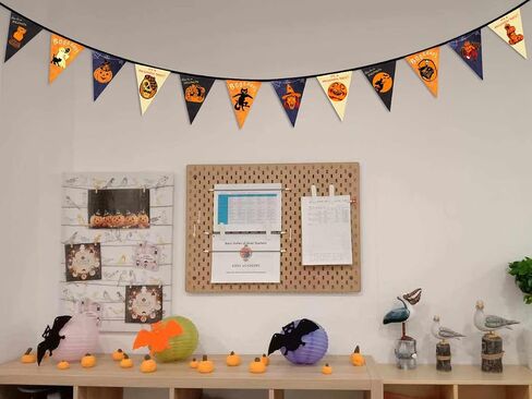 Fabric Pennant Banner for Halloween Decorations - Retro Style Indoor Outdoor Banner - Vintage Party Supplies - Happy Halloween Yard Sign in Kuwait