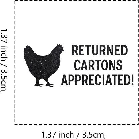 Returned Cartons Appreciated Rubber Stamp, 1-1/3 Medium Stamp for Scrapbooking Card Making Crafting in Saudi Arabia