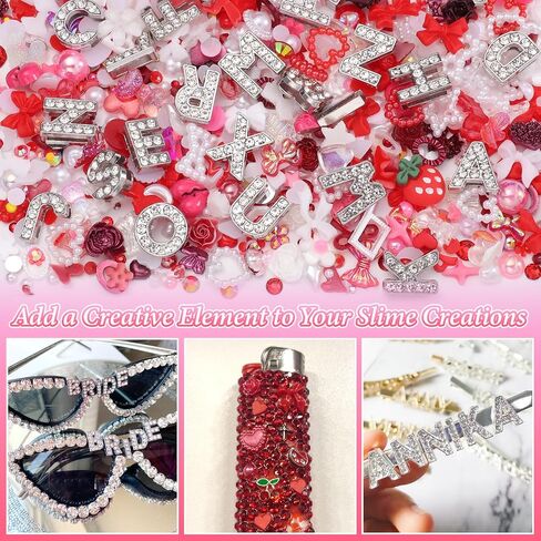 330 Pcs Blue Junk Phone Case Charms 26 Pcs A-Z Rhinestone Alphabet Letter Charms, Mix Flower Bow Heart Pearls Flatback Resin Charms Letter Junk Cases Kit for DIY Crafts in Kuwait