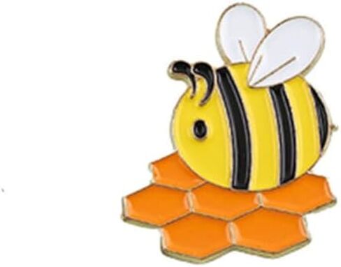 Cute Honey Bee Enamel Lapel Pins Funny Cartoon Insect Bee Wasp Brooches Pins for Women Girls Jacket Sweater Hat Cotated Pins Jewelry 4Pcs Set in Saudi Arabia