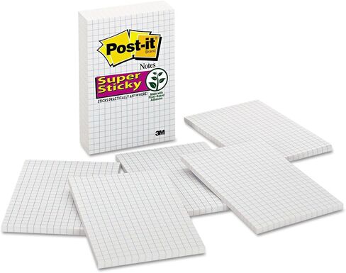 Post-it 660SSGRID Grid Notes, 4 x 6, White, 50-Sheet, 6/Pack in Saudi Arabia