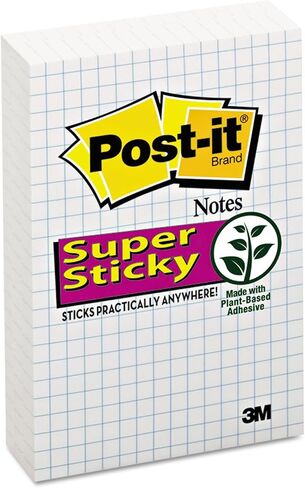 Post-it 660SSGRID Grid Notes, 4 x 6, White, 50-Sheet, 6/Pack in Saudi Arabia