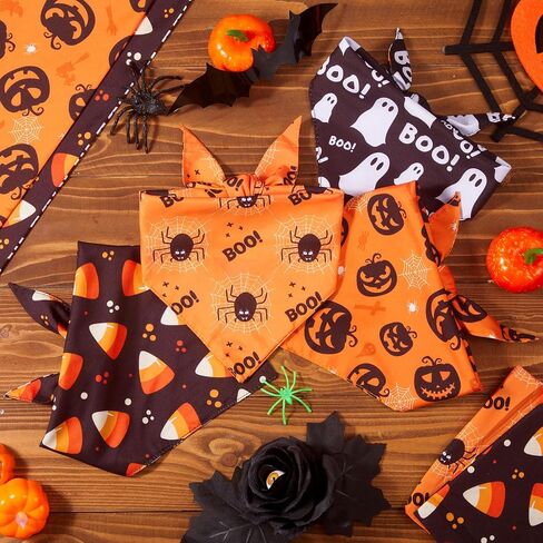 12 PCS قابلة للانعكاس الكلب Bandanas أوراق القيقب الكبيرة وأنماط الخريف اليقطين مزدوجة الشكر عصابات الكلاب القطط الأوشحة مثلث قابلة للتعديل للمتوسطة الصغيرة الكبيرة الكبيرة in Saudi Arabia