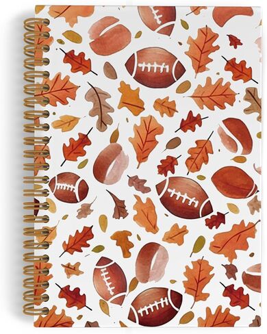 QLMX Football Noteboor ، Fall Footbacks Leves Journal Noteboor ، دفاتر هدايا لعشاق كرة القدم للعمل المدرسي ، فالكرات فول بروائلات المواليد المكتبية للنساء للنساء ، 5.5 × 8.3 بوصة in Saudi Arabia