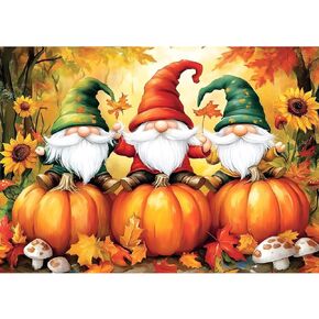 MXJSUA DIY 5D Halloween Flower Pumpkins Diamond Painting Kits for Adults, Diamond Art Painting Full Drill Crystal Rhinestone Embroidery Craft Kits for Home Wall Decor Gifts, 12x16inch in Kuwait