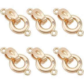 Benecreat 6pcs طية فوق مجموعة المشبك ، مقاطع تمديد قلادة مطلية 14K ، قفلات المجوهرات لحرف المجوهرات DIY صنع سوار نساء 20 ملم in Kuwait