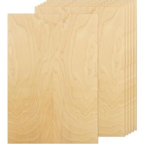 6Pcs 12 x 18 x 1/4 Inch Baltic Birch Plywood Sheets 6mm Unfinished Plywood Sheet for Arts and Crafts, Painting, Pyrography, Wood Engraving, Wood Burning, Laser, Architectural Models in Saudi Arabia