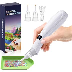 Electric Diamond Painting Pen, Cordless Vacuum Diamond Art Pen, Rechargeable Art Painting Pen Kits with Replaceable Tip, Three Adjustable Suction Level, Diamond Art Accessories Gift for Adults & Kids in Saudi Arabia