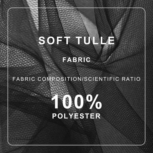Black Tulle Ribbon Roll 54in × 10 ياردة - مثالية ل DIY هدية التغليف الزفاف دش الطفل in Kuwait