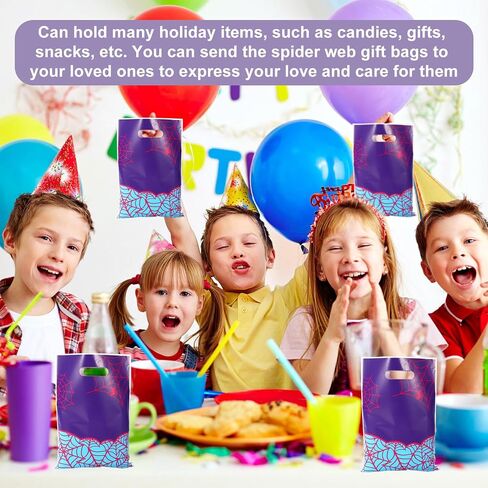 أكياس هدايا 30pcs العنكبوت ، 9.84x6.5in أكياس الحفلات العنكبوت الأنيقة لعقد ملفات تعريف الارتباط للوجبات الخفيفة مع علاج الشوكولات in Saudi Arabia