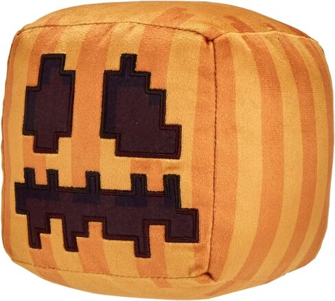 Minecraft Carved Pumpkin Plush Character, 8-inch Collectible Soft Doll Inspired by The Video Game in Saudi Arabia