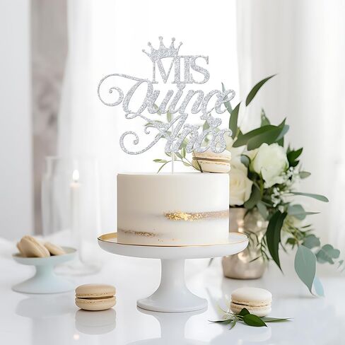 Mis Quince Anos Cake Topper, Happy 15th Birthday Cake Topper, Feliz 15 Anos, Hello 15, 15th Birthday Party Decorations (Silver Glitter) in Saudi Arabia