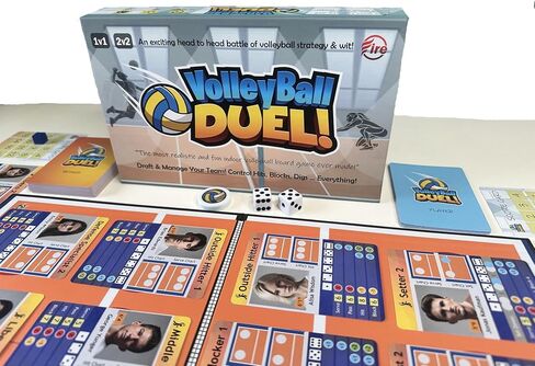 Action & Strategy Volleyball Board Game | Indoor Theme | Ages 13+ | 2 Players | 1v1 or 2v2 | Average Playtime 15 Minutes | Gift for Volleyball Players and Fans in Saudi Arabia