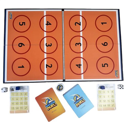 Action & Strategy Volleyball Board Game | Indoor Theme | Ages 13+ | 2 Players | 1v1 or 2v2 | Average Playtime 15 Minutes | Gift for Volleyball Players and Fans in Saudi Arabia