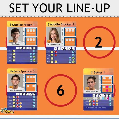 Action & Strategy Volleyball Board Game | Indoor Theme | Ages 13+ | 2 Players | 1v1 or 2v2 | Average Playtime 15 Minutes | Gift for Volleyball Players and Fans in Saudi Arabia
