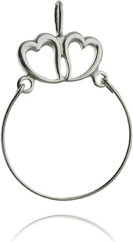 قلادة سحر قلوب اثنين - 925 Sterling Silver - إضافة سحر عرض هدية جاذبية جوهر السحر (SS411) in Saudi Arabia