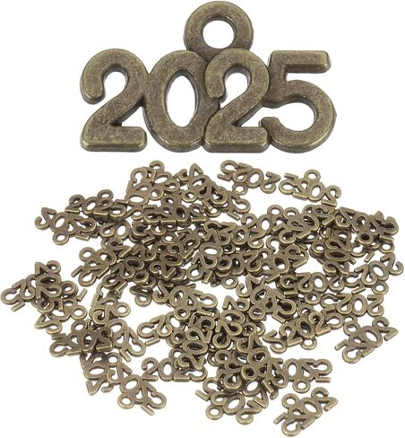 Meccanixity 2025 التخرج سنة التخرج Charm 3D المعدني شرابة السنة رقم سحر سنة قلادة مصغرة ل Diy الذكرى السنوية لصنع الحرف اليدوية in Kuwait