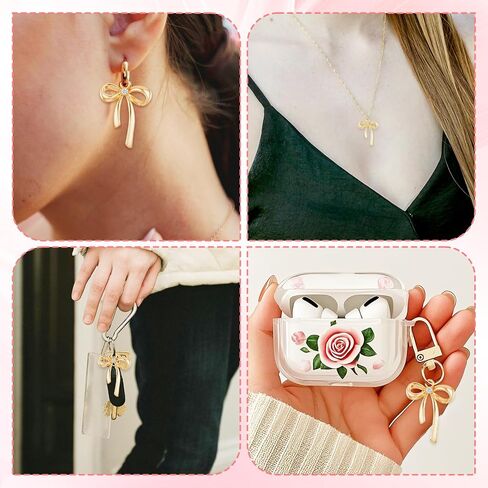 30 Pcs Gold Plated Bowknot Charms 2 Colors Alloy Bow Tie Charm Bow Charms for Jewelry Making Gold Bow Charm Pendant Connector for DIY Earrings Bracelet Necklaces in Saudi Arabia