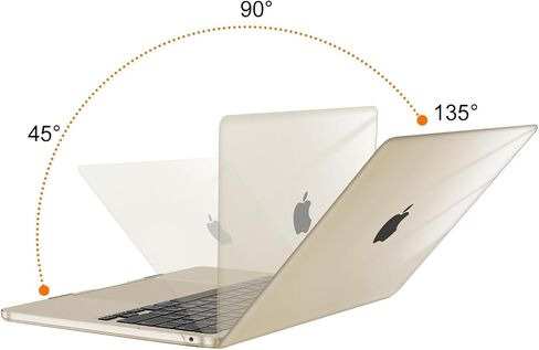 MOSISO Compatible with MacBook Air 13 inch Case 2025 2024 2023 2022 M4 A3240 M3 A3113 M2 A2681, Plastic Hard Shell&Keyboard Cover&Screen Film&Type C&Polyester Bag, Crystal Starlight&Sand in Saudi Arabia
