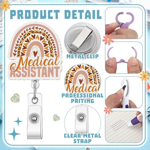 60 PCS Care Care Week Week Reels Pens مجموعة هدايا تشمل الطرف الدائم علامات العلامة العليا القابلة للسحب مقطع سلسلة مفاتيح القلم للمعالج التنفسي دكتور الرئوي الهدايا in Saudi Arabia