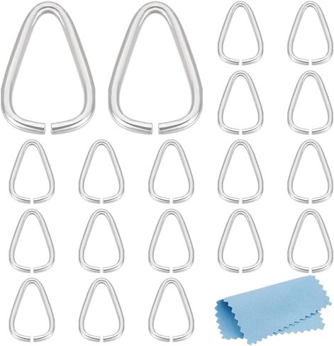 Benecreat 20pcs 925 Sterling Silver Panch Bails Connectors Clasps Clasps قلادة قرصة مشبك الكفالة لنتائج المجوهر in Kuwait