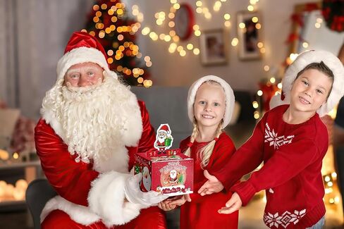 Ranfashiong Merry Christmas Day Money Box with Pull Out Card for Cash Gift Set Cash Holder DIY Fun Xsmas Surprise Party Decor-Red in Saudi Arabia