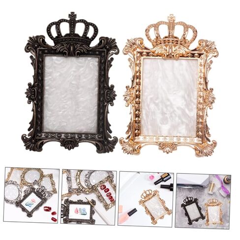 2pcs Vintage Nail Mixing Plates Multi-functional Nail Display Boards for Art Photography Small Makeup Mixing Tray for Manicure Tools in Saudi Arabia