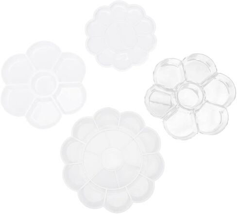 4Pcs Watercolor Paint Palette Tray for Boys and Girls and Adults White Mixing Trays for Painting Easy Clean Art Tools for DIY Crafts and Creative Projects in Saudi Arabia