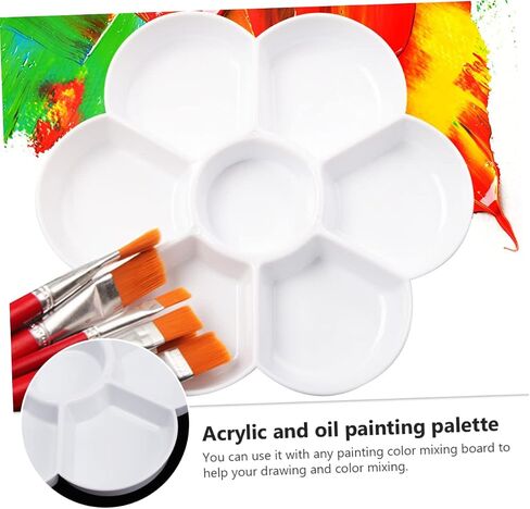 4Pcs Watercolor Paint Palette Tray for Boys and Girls and Adults White Mixing Trays for Painting Easy Clean Art Tools for DIY Crafts and Creative Projects in Saudi Arabia