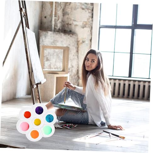4Pcs Watercolor Paint Palette Tray for Boys and Girls and Adults White Mixing Trays for Painting Easy Clean Art Tools for DIY Crafts and Creative Projects in Saudi Arabia