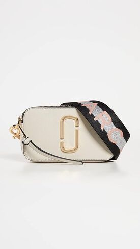 Marc Jacobs Women's Snapshot Camera Bag, Black/Baby Pink, One Size in Saudi Arabia