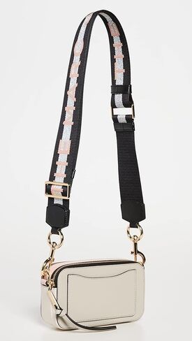 Marc Jacobs Women's Snapshot Camera Bag, Black/Baby Pink, One Size in Saudi Arabia