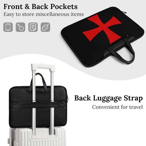 الفرسان الاسكتلنديون Templar Laptop Bag Sleeve Pu حقيبة Crossbody Crossder Counter Bass in Saudi Arabia