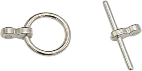 FS Brand 25 Sets Toggle Clasp Clasp Clasp Clasp Round Round Making Supply. (فضي) in Kuwait
