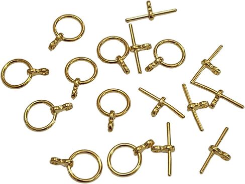 FS Brand 25 Sets Toggle Clasp Clasp Clasp Clasp Round Round Making Supply. (فضي) in Kuwait