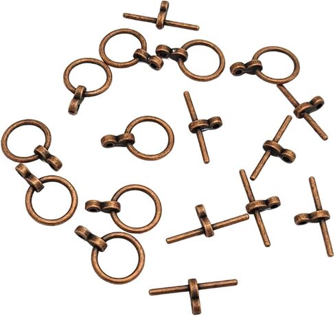 FS Brand 25 Sets Toggle Clasp Clasp Clasp Clasp Round Round Making Supply. (فضي) in Kuwait