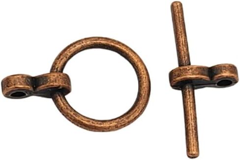 FS Brand 25 Sets Toggle Clasp Clasp Clasp Clasp Round Round Making Supply. (فضي) in Kuwait