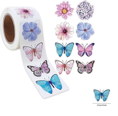 500 Pcs Animal Sticker Roll for Kids Classroom - Forest & Fall Themed Reward Stickers, Round Animal Stamps for Teacher Supplies, Toddler Motivational Stickers in Saudi Arabia