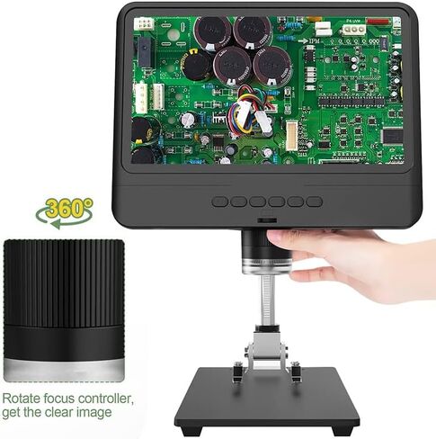 Microscope Accessories kit Slide Preparation camer AD208 LCD Display Screen 5X-1200X Digital Microscope 1280 * 800 1080P for Mobilephone Microscope Accessories in Saudi Arabia
