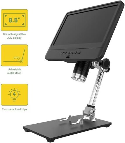 Microscope Accessories kit Slide Preparation camer AD208 LCD Display Screen 5X-1200X Digital Microscope 1280 * 800 1080P for Mobilephone Microscope Accessories in Saudi Arabia