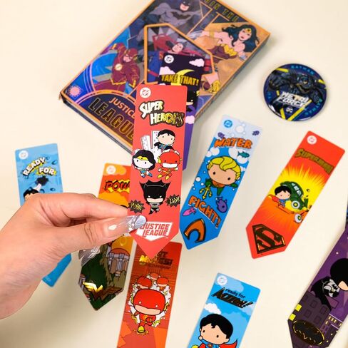 10pcs مرجعية Superhero Bluk ، مرجعية كوميدية لطيفة DC ، هدايا قراءة مثالية وعلامات الصفحات للكتب/المخططين ، مكافأة الفصل الدراسي وهدية عيد ميلاد in Kuwait