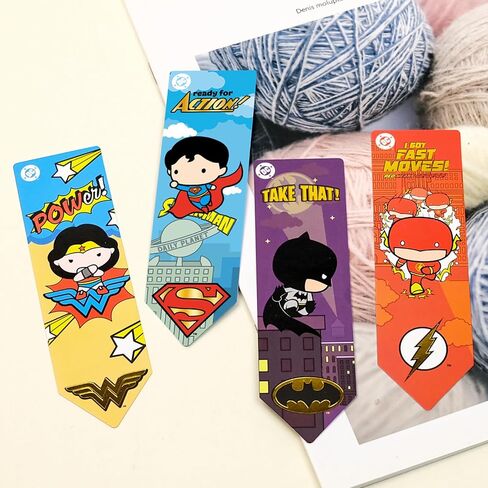 10pcs مرجعية Superhero Bluk ، مرجعية كوميدية لطيفة DC ، هدايا قراءة مثالية وعلامات الصفحات للكتب/المخططين ، مكافأة الفصل الدراسي وهدية عيد ميلاد in Kuwait
