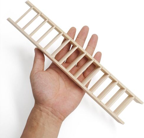 Odoria Dollhouse Step Ladder Miniature: 1/12 Scale Unfinished Construction for Fairy Garden Rustic - Mini Elf Gnome Wood Furniture for Craft DIY in Saudi Arabia